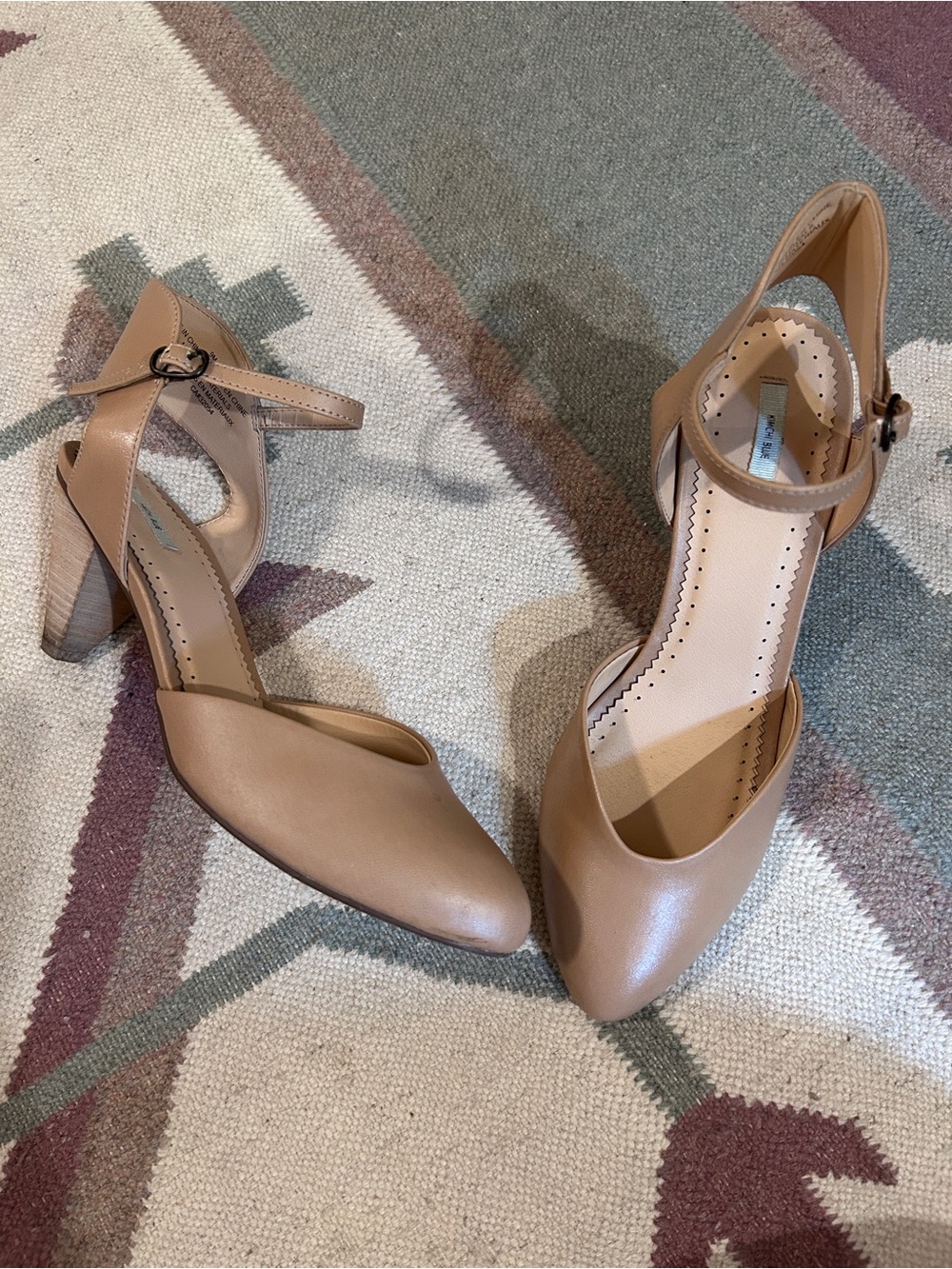 Tan Ankle Strap Heels by Kimchi Blue, Size 9